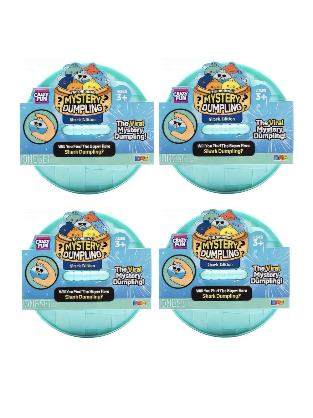 Super Rare! SHARK EDITION Mystery Squishy Bun Dumpling Set